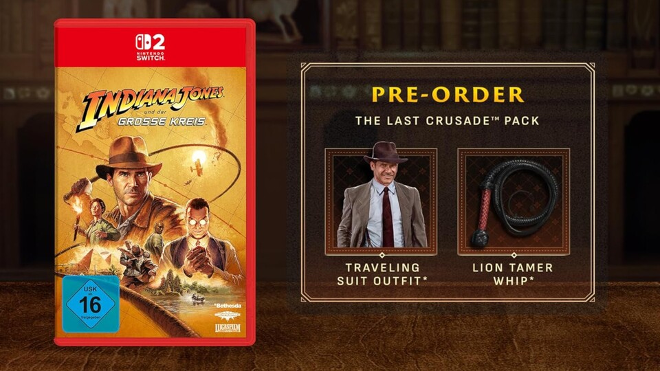 Bonus de précommande pour Indiana Jones et le Grand Cercle sur Switch 2.
