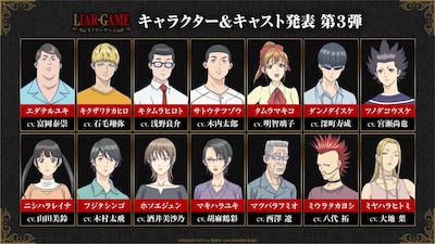 Personnages et acteurs de 'LIAR GAME'