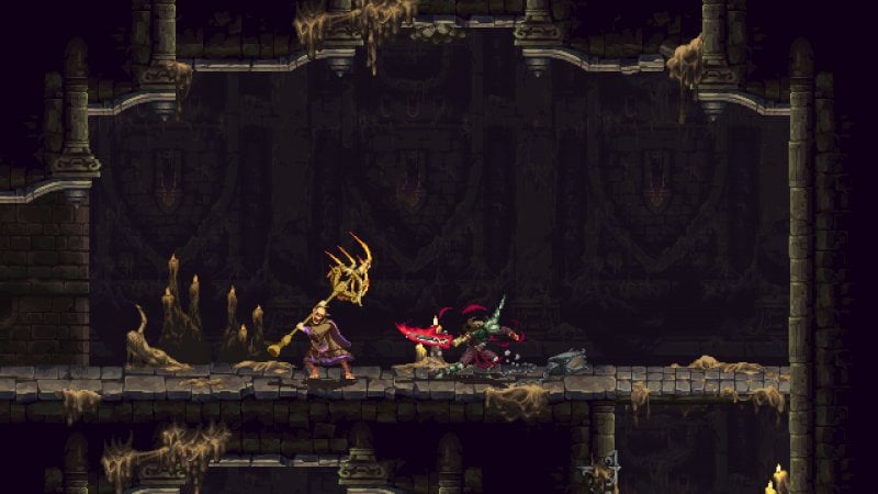 Une scène de combat dans Blasphemous 2