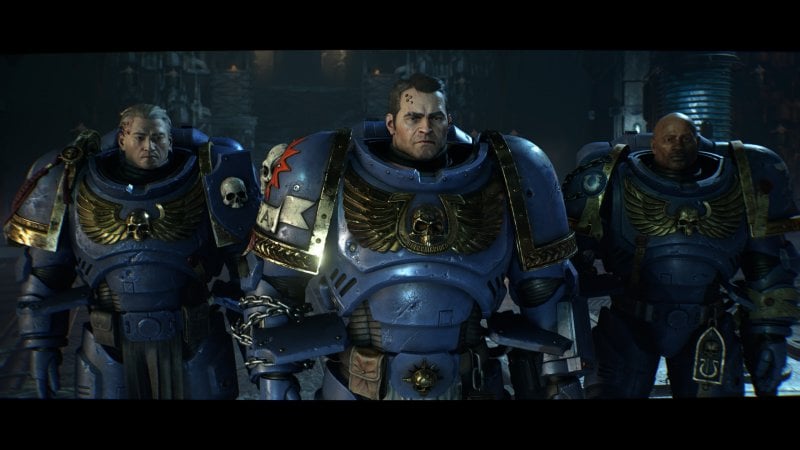 Titus et ses compagnons dans Warhammer 40.000: Space Marine 2