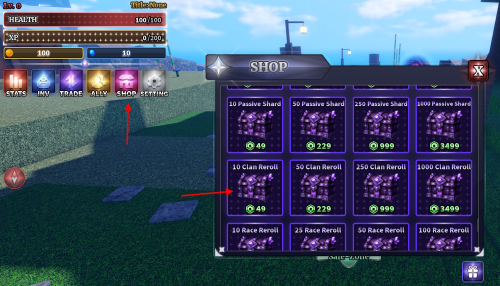 Obtenir un Reroll de Clan dans Sailor Piece