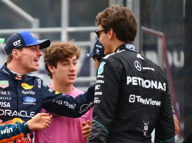 Oscar Piastri, Max Verstappen, Franco Colapinto, George Russell