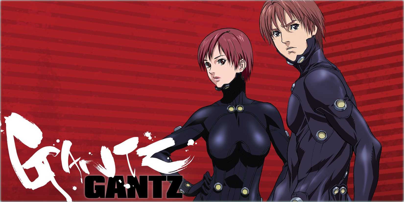 Image promotionnelle de Gantz avec Kei Kurono et son ami Kei.