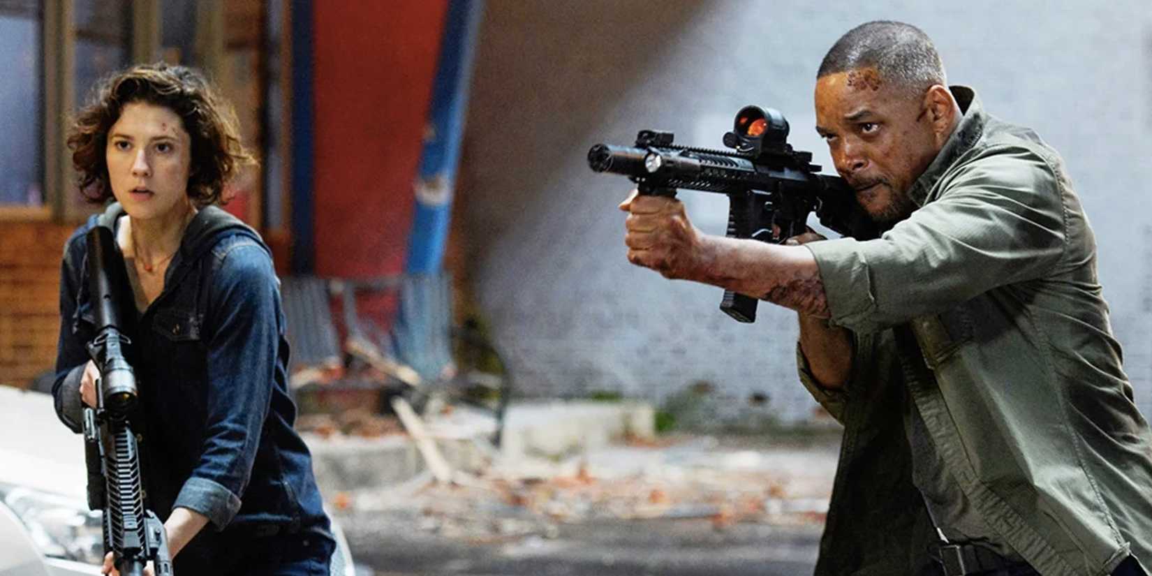 Mary Elizabeth Winstead et Will Smith dans Gemini Man