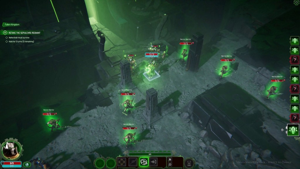 Warhammer 40,000: Mechanicus II - Capture d'écran de plusieurs unités Nécron sur une carte