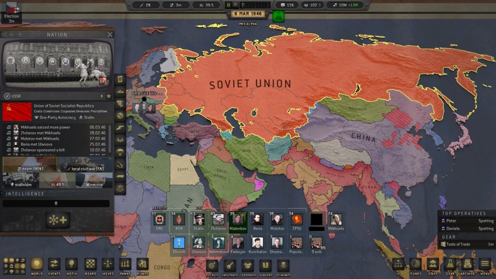 Espiocracy - Capture d'écran de la carte du monde