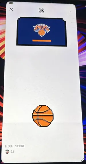 Mini jeu de basket Threads