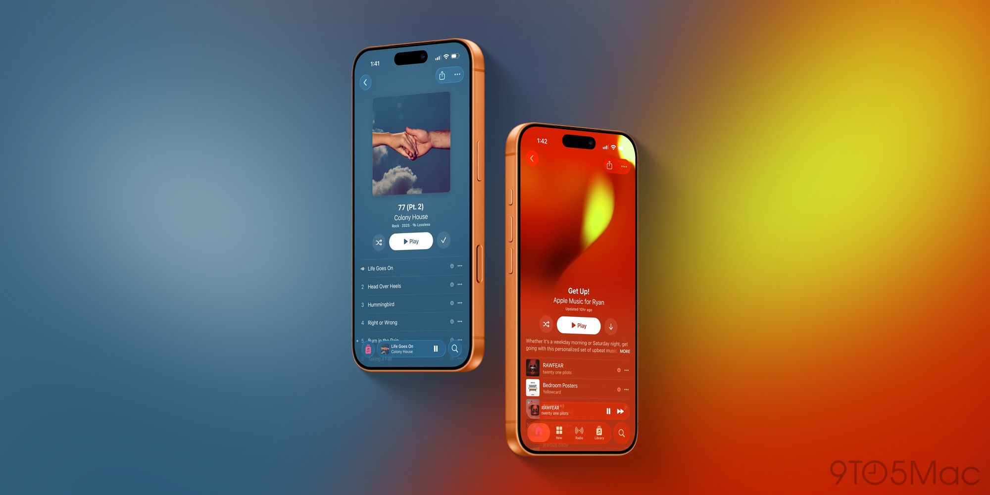 Nouveau design Apple Music