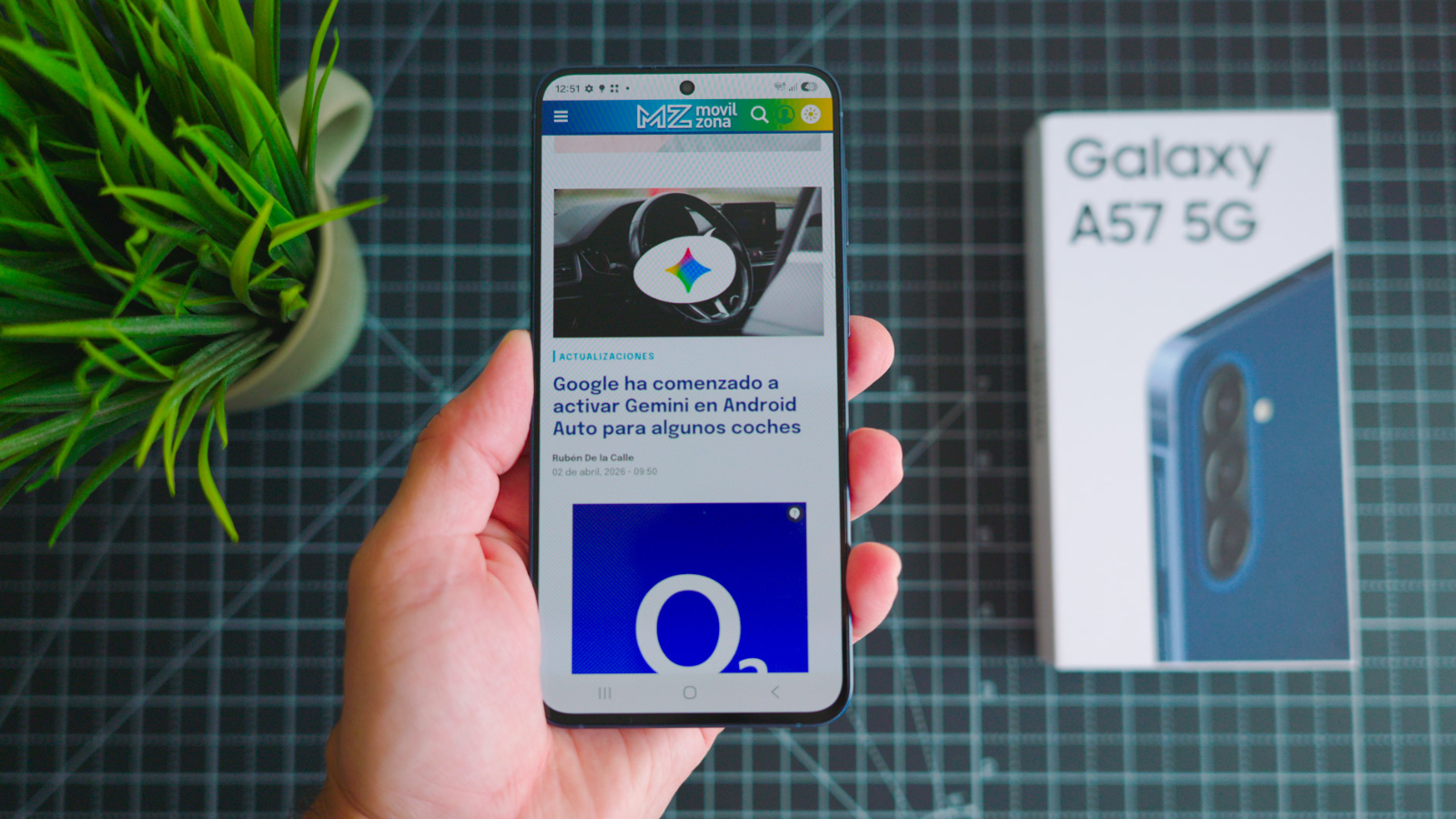 Écran du Samsung Galaxy A57