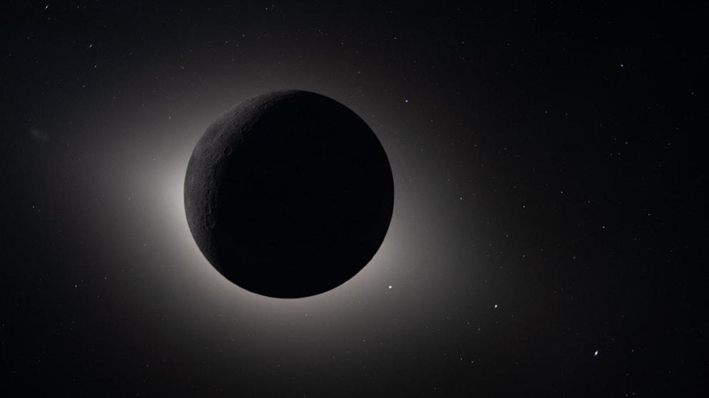 Éclipse solaire vue depuis l'orbite lunaire