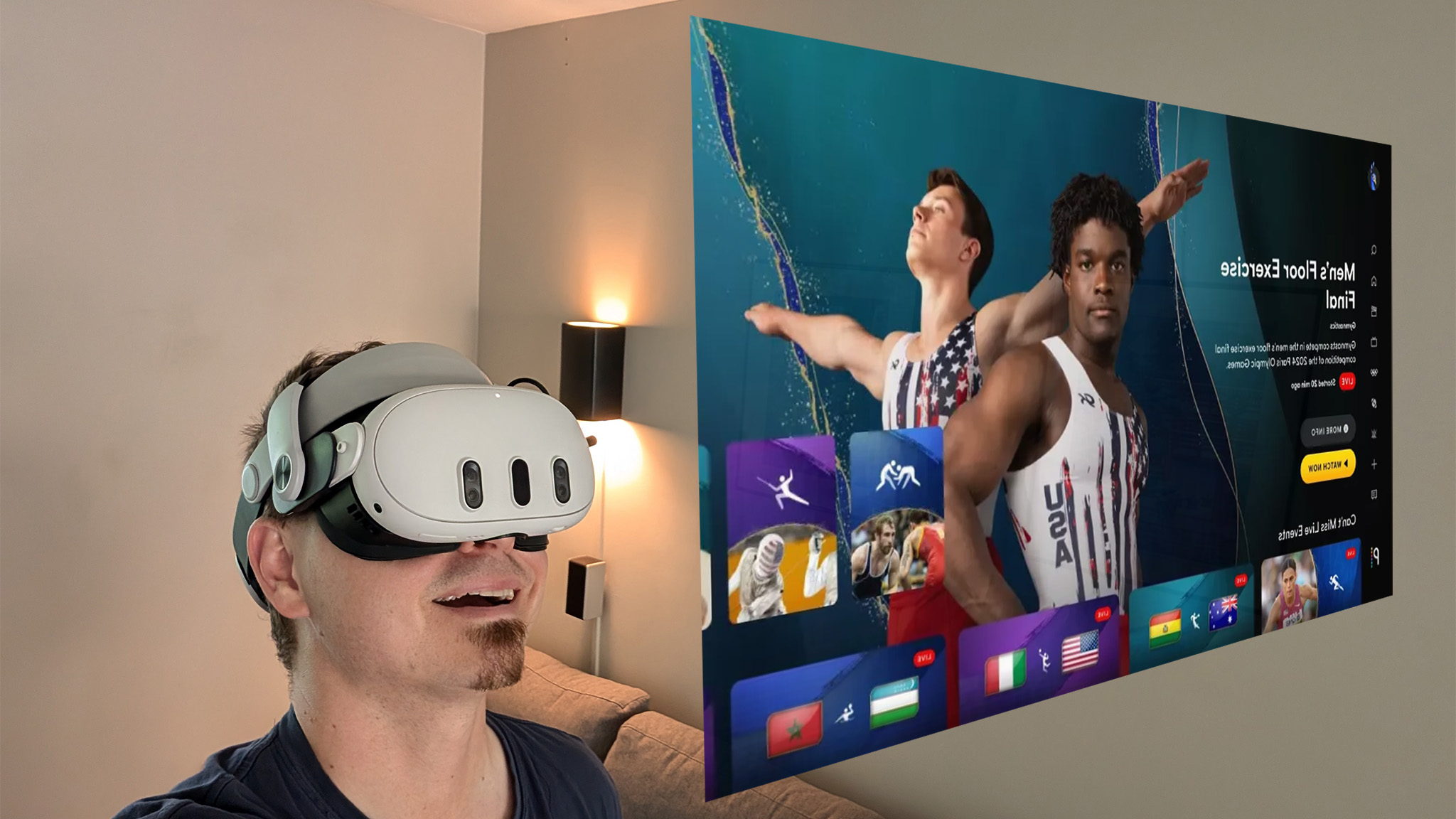 Visionnage des Jeux sur l'application Peacock