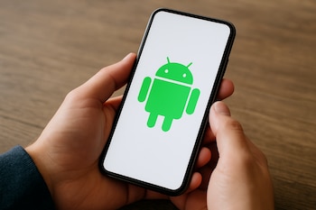 Un exemple d'écran de mise à jour sur Android.