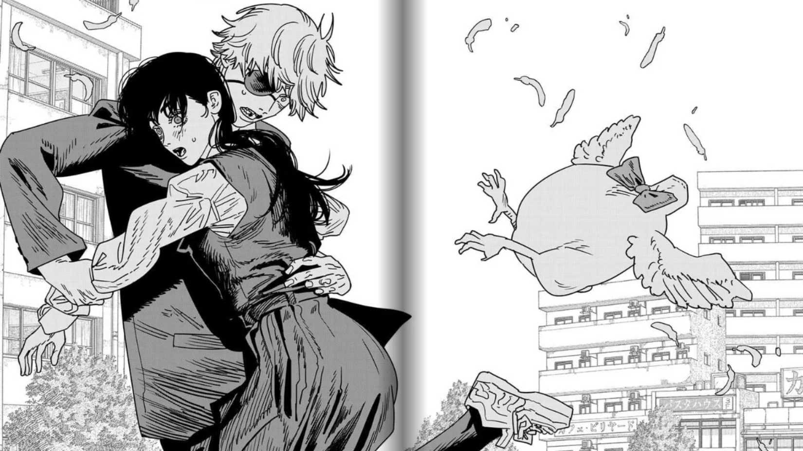 Asa et Denji dans le manga Chainsaw Man