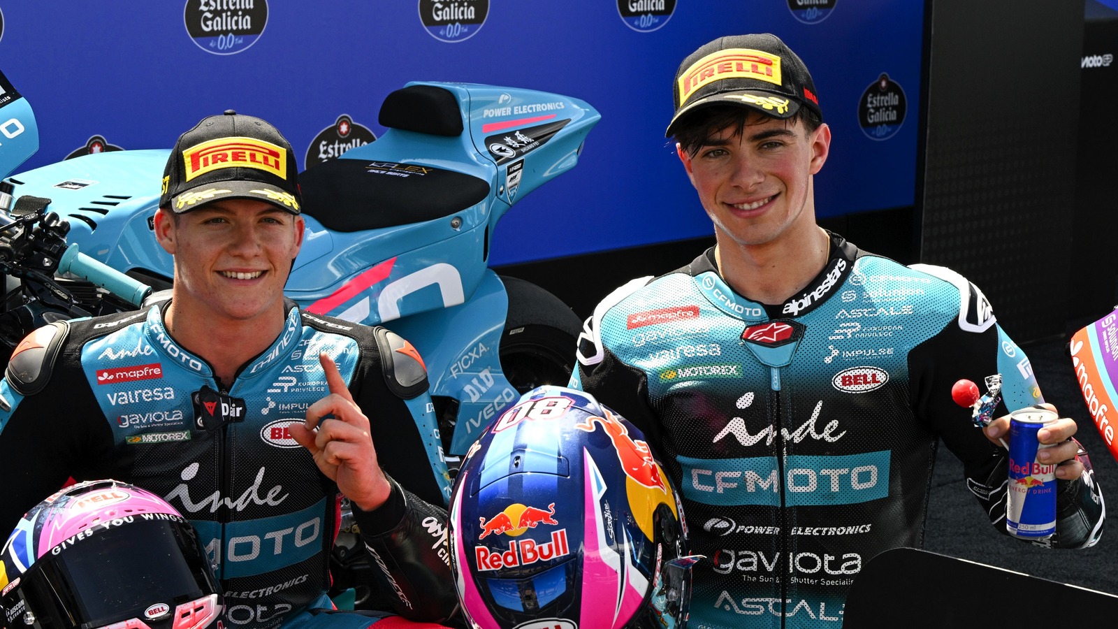 Dani Holgado et David Alonso lors du Grand Prix Moto2 en Brésil