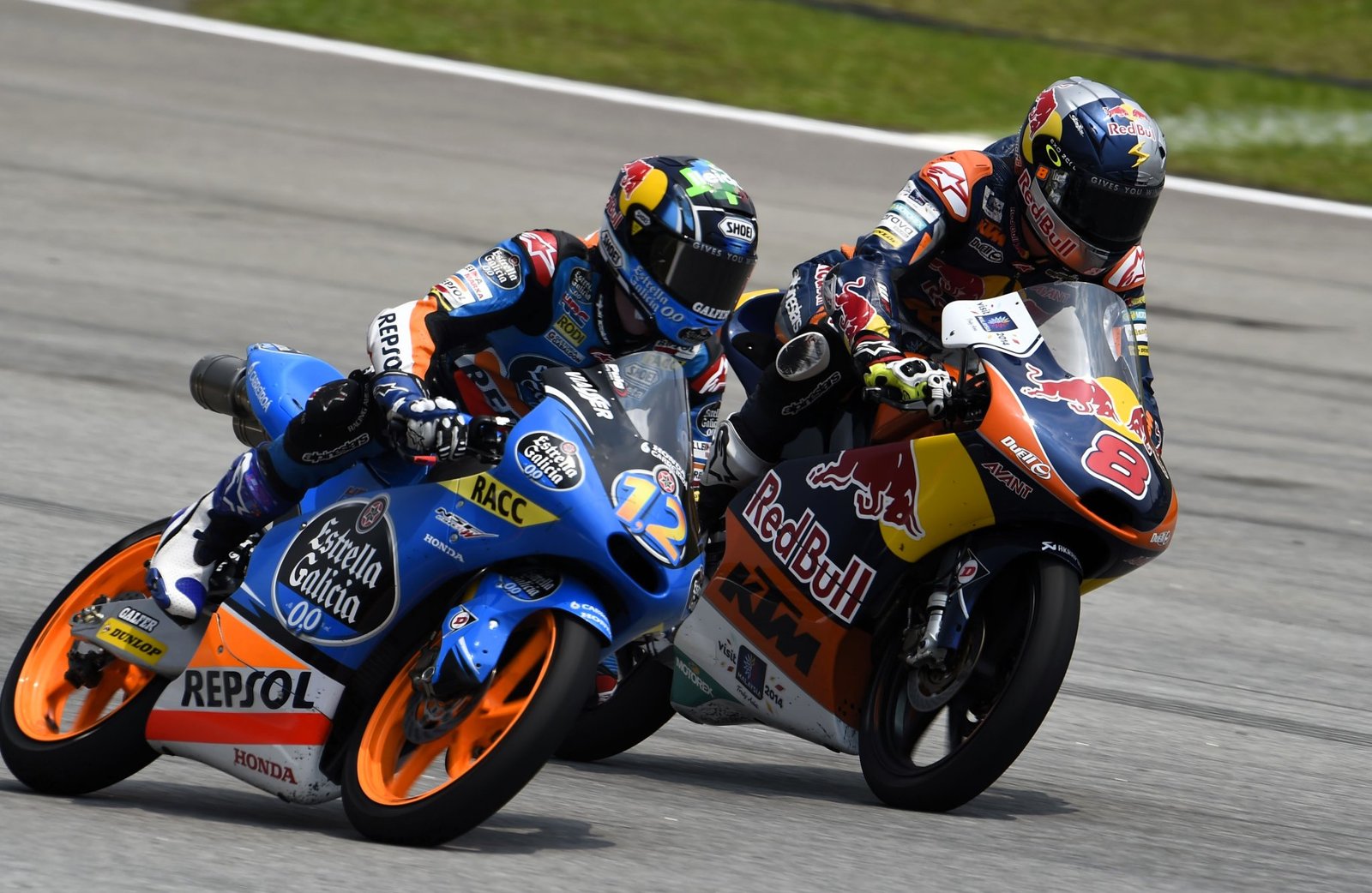 Jack Miller bataille avec Alex Marquez pour le titre Moto3 en 2014.