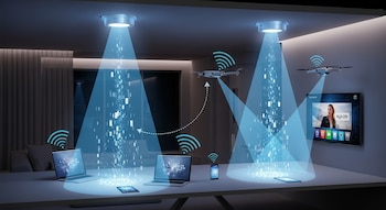 La matrice de lasers en puce permet des connections ultrarapides et écoénergétiques.