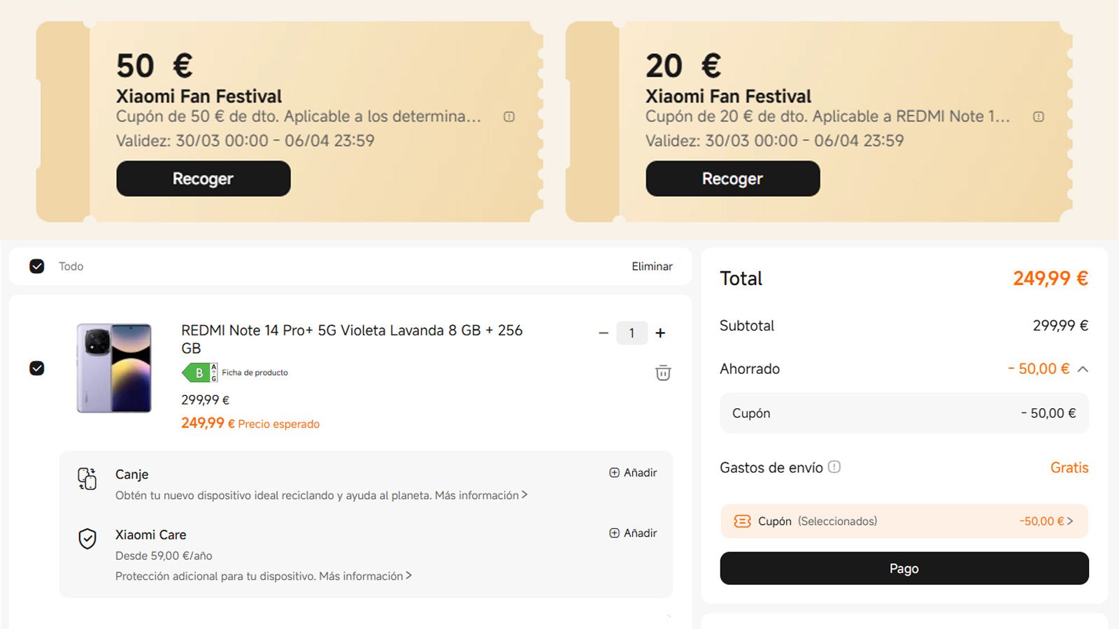 Descuento en el Redmi Note 14 Pro+