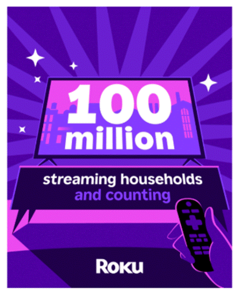 Illustration : Roku atteint 100 millions de foyers