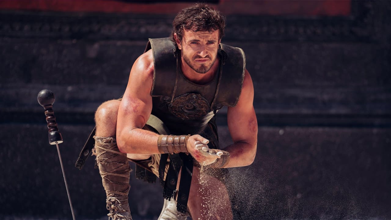 Paul Mescal dans une scène de Le Gladiateur 2