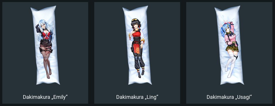 Trois Dakimakuras disponibles gratuitement