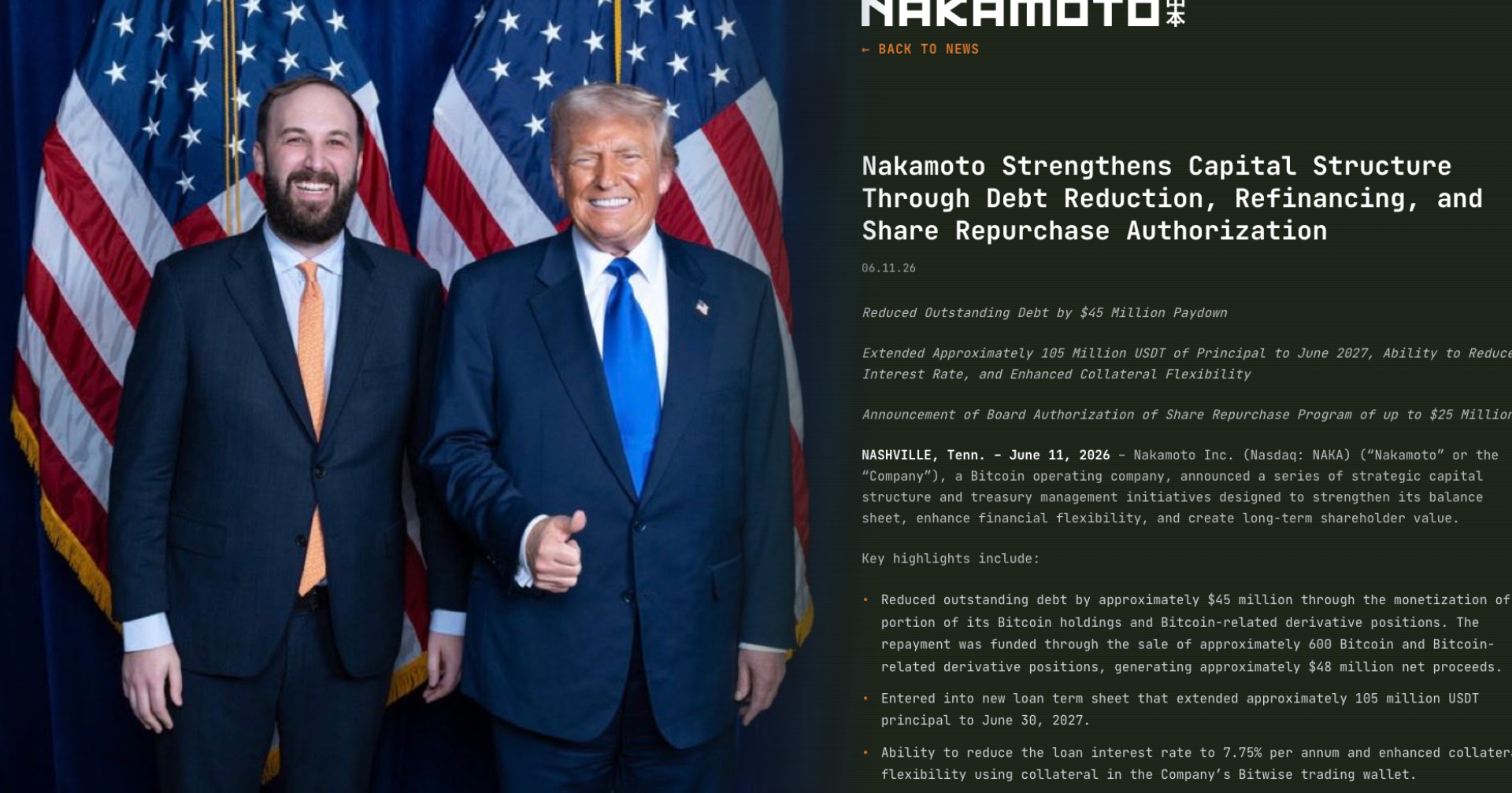 Liquidation ? Nakamoto vend 600 Bitcoin pour effacer ses dettes !