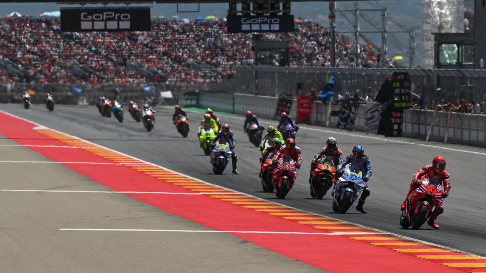 Course MotoGP à Aragon en 2025.
