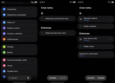 Modos et Rutinas de Samsung